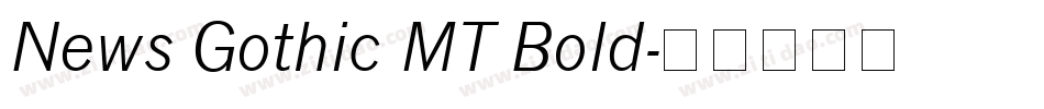 News Gothic MT Bold字体转换